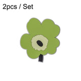 2pcs / Set Household Leaf Heat Insulation Mat Kitchen High Temperature Resistant Baking Placemats, Green Small, Yellow Small, Blue Small, Green Large, Yellow Large, Blue Large