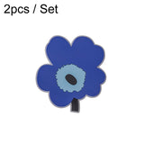 2pcs / Set Household Leaf Heat Insulation Mat Kitchen High Temperature Resistant Baking Placemats, Green Small, Yellow Small, Blue Small, Green Large, Yellow Large, Blue Large