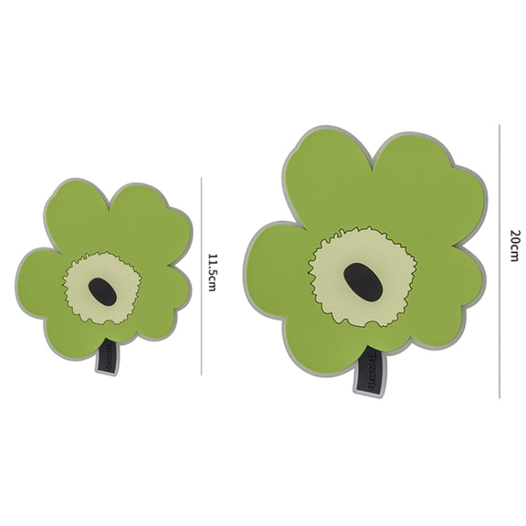 2pcs / Set Household Leaf Heat Insulation Mat Kitchen High Temperature Resistant Baking Placemats, Green Small, Yellow Small, Blue Small, Green Large, Yellow Large, Blue Large