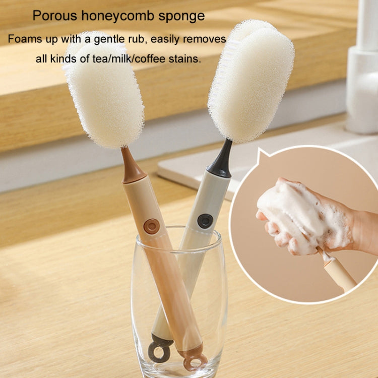 Removable Double Cleaning Cup Brush Sponge Long Handle Wine Glass Thermos Bottle Brush