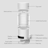 USB Direct Plug / Battery Dual-Use Automatic Fish Feeder Timing Dosing Feeder, O2