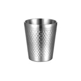 304 Stainless Steel Hammer Mug Thickened Double-Layer Restaurant Tea Cups, 175ml, 260ml, 300ml, 350ml, 450ml