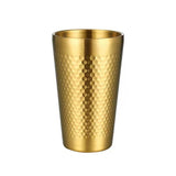 304 Stainless Steel Hammer Mug Thickened Double-Layer Restaurant Tea Cups, 175ml, 260ml, 300ml, 350ml, 450ml