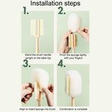 Long Handle Removable Sponge Mug Brush Household Cup Cleaning Brush