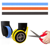 4pcs/ Set Cuttable Trolley Caster Cases Universal Wheel Silent Noise Reducing Silicone Protective Covers