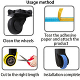 4pcs/ Set Cuttable Trolley Caster Cases Universal Wheel Silent Noise Reducing Silicone Protective Covers