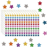 1500pcs / Pack Colorful Glitter Five-pointed Star Stickers Stationery Stickers, 125 x 195mm