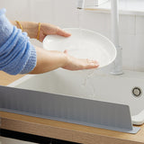 Silicone Kitchen Sink Splash Guard Countertop Water Blocking Splashback, White, Light Gray, Deep Gray