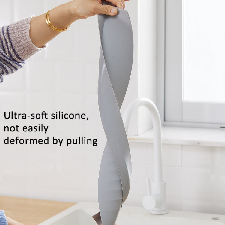 Silicone Kitchen Sink Splash Guard Countertop Water Blocking Splashback, White, Light Gray, Deep Gray