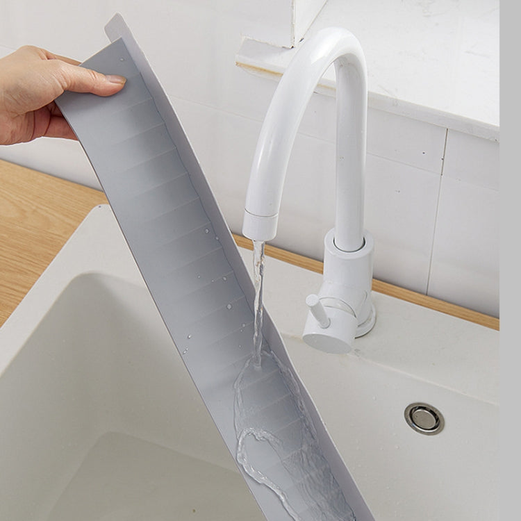 Silicone Kitchen Sink Splash Guard Countertop Water Blocking Splashback, White, Light Gray, Deep Gray