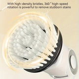 7 In 1 Electric Spin Scrubber Rechargeable Waterproof Floor Clean Bush with 23.6 Inch Adjustable Handle