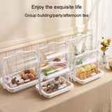 Portable Multi-function Transparent Storage Box Bread Box Bottle Organizer With Dustproof Lid, Small, Large