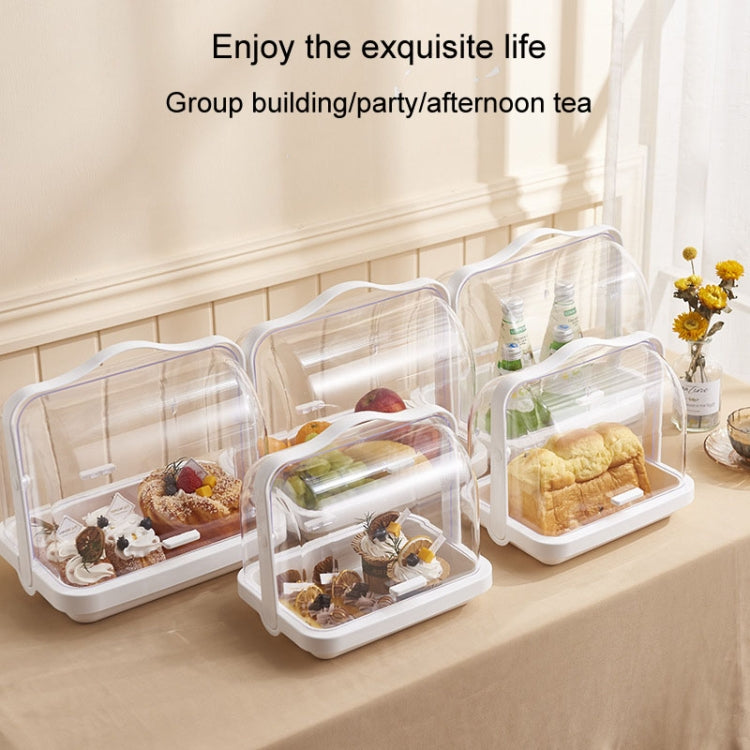 Portable Multi-function Transparent Storage Box Bread Box Bottle Organizer With Dustproof Lid, Small, Large