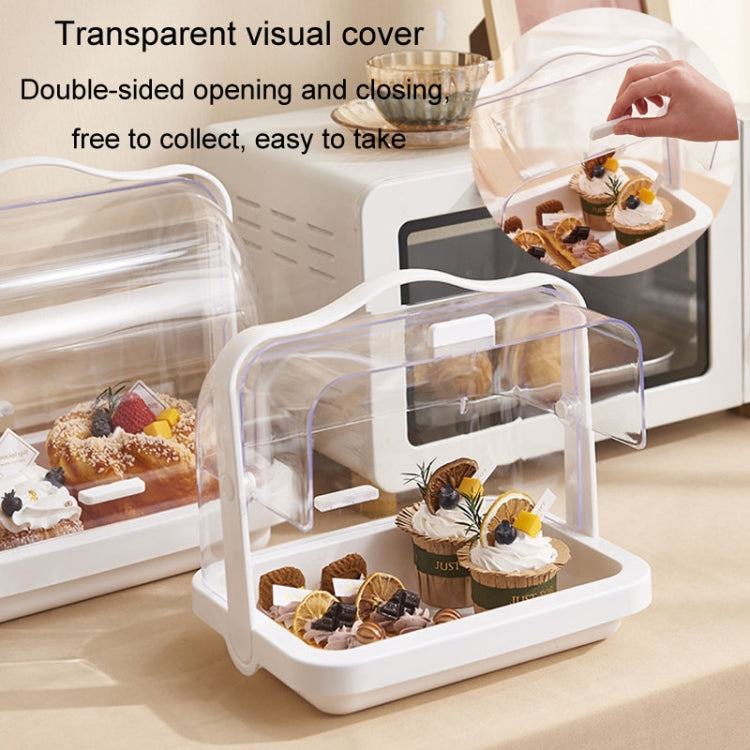 Portable Multi-function Transparent Storage Box Bread Box Bottle Organizer With Dustproof Lid, Small, Large