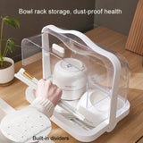 Portable Multi-function Transparent Storage Box Bread Box Bottle Organizer With Dustproof Lid, Small, Large