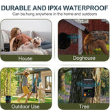 UltrasonicAnti Barking Devices Color Screen Auto Dog Bark Deterrent Devices with 3 Levels, Black, Green