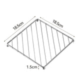 Stainless Steel Electroplating Kitchen Thickened Pot Rack Household Heat Insulating Mat Anti-Scald Dish Mat, Square, Circular