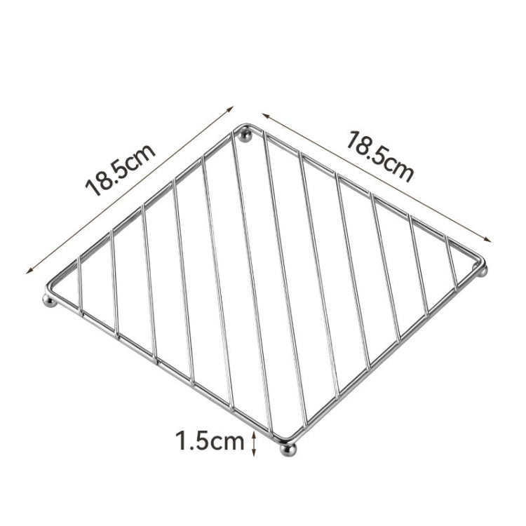 Stainless Steel Electroplating Kitchen Thickened Pot Rack Household Heat Insulating Mat Anti-Scald Dish Mat, Square, Circular