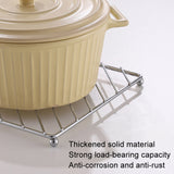 Stainless Steel Electroplating Kitchen Thickened Pot Rack Household Heat Insulating Mat Anti-Scald Dish Mat, Square, Circular