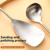 304 Stainless Steel Walnut Handle Cooking Tools Home Restaurant Kitchen Gadgets, Soup Spoon, Frying Spatula, Rice Spoon, Cake Knife, Cake Spatula