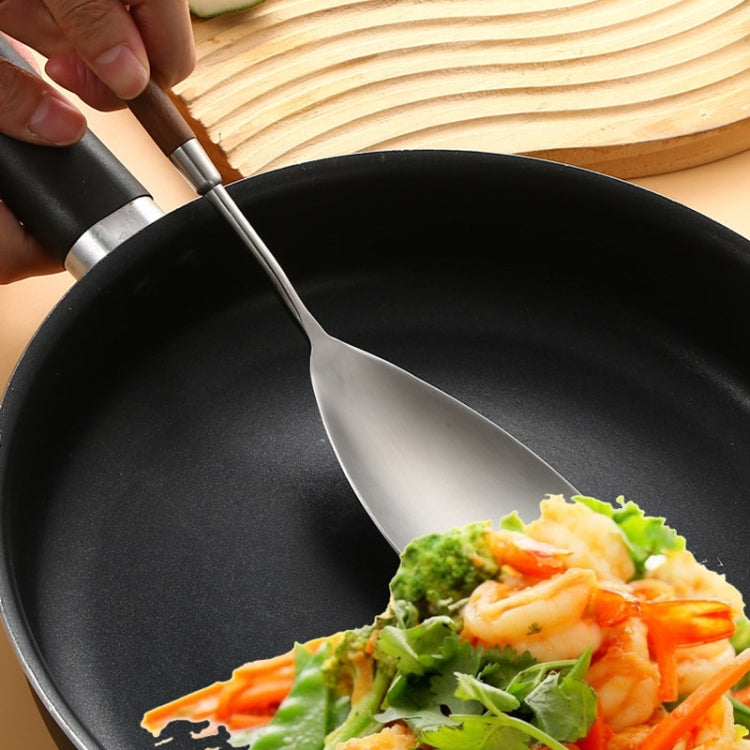 304 Stainless Steel Walnut Handle Cooking Tools Home Restaurant Kitchen Gadgets, Soup Spoon, Frying Spatula, Rice Spoon, Cake Knife, Cake Spatula