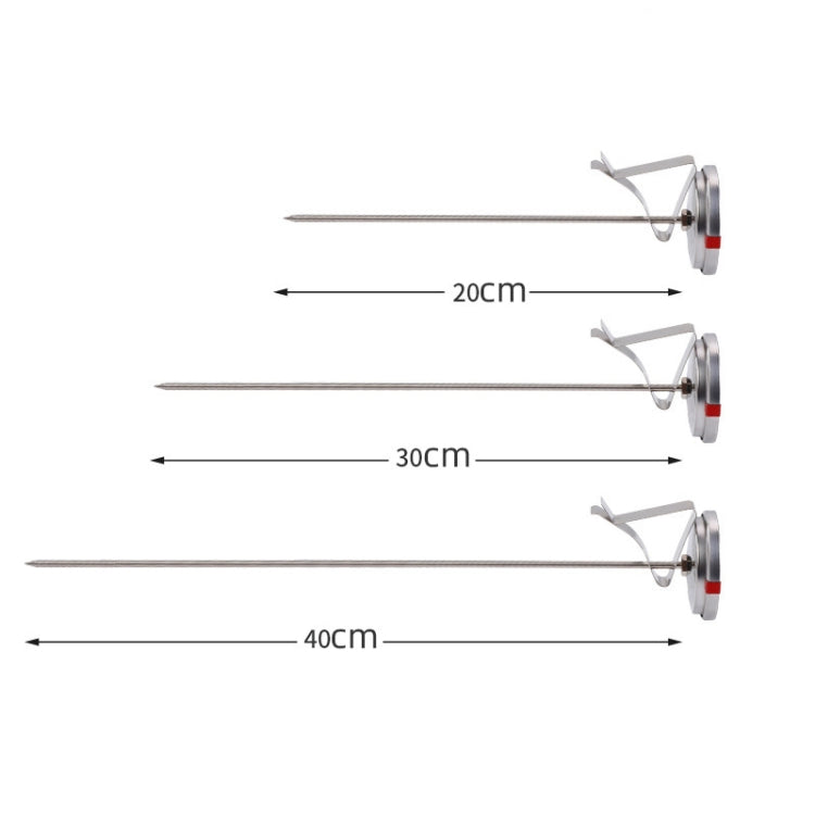 Stainless Steel Thermometer with Pot Clip for Frying, Cooking, Turkey, Food, Milk, 20cm Long Stem, 30cm Long Stem, 40cm Long Stem