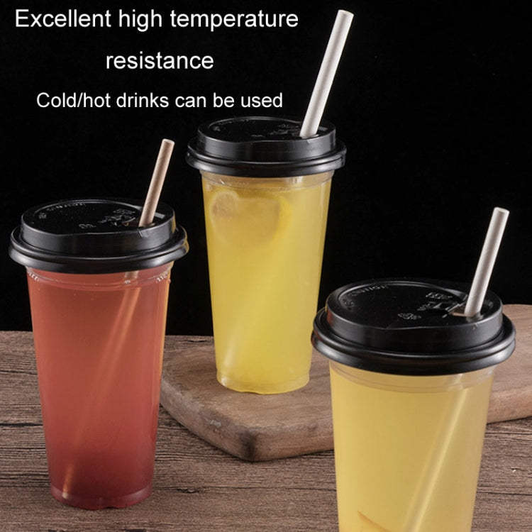 100pcs /Pack 6x197mm Disposable Paper Straws Biodegradable Party Drinking Straws Dessert Table Decoration Prop, White, Black, Kraft Paper