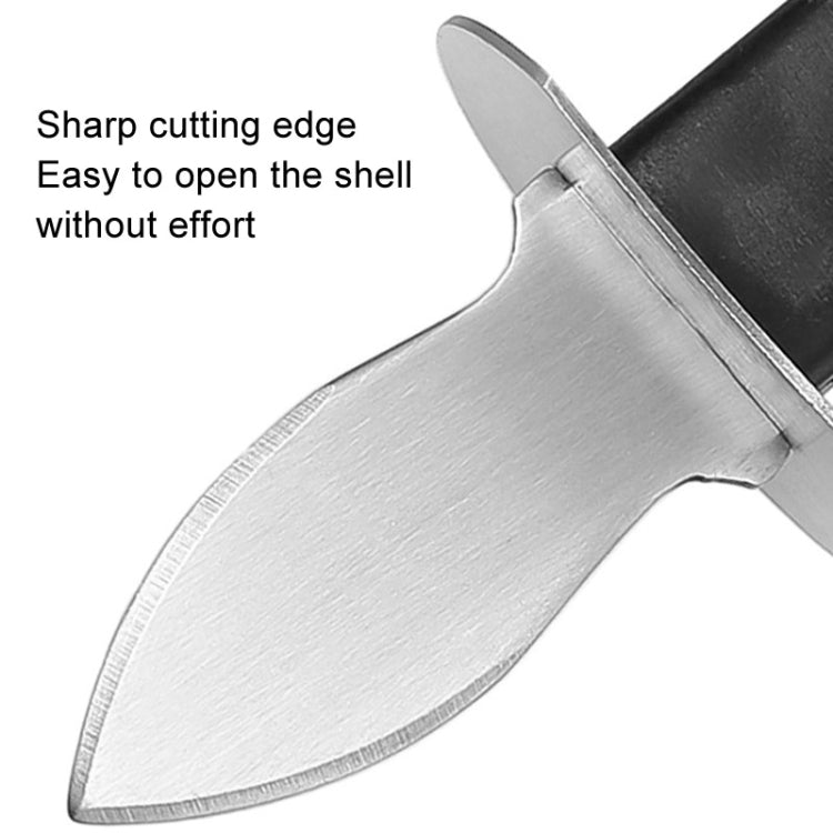 Stainless Steel Opening Oyster Scallop Tool Kitchen Shell Pryer, Knife+Wooden Stand