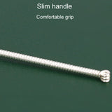 2pcs Medium Heads Silver Needle Goose Quill Stick Ear Picking Tool