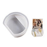2pcs Business Card Holder Photo Clip Mold DIY Crystal Glue Resin Mold, Semicircle 003, Flower 004, Heart Shape 001, Hexagon 002, Clouds 005, Rainbow 006