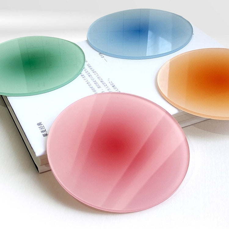 9.5cm Colorful Gradient Acrylic Coaster Thickened Heat Resistant Translucent Sunset Cup Pad