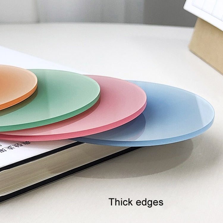 9.5cm Colorful Gradient Acrylic Coaster Thickened Heat Resistant Translucent Sunset Cup Pad