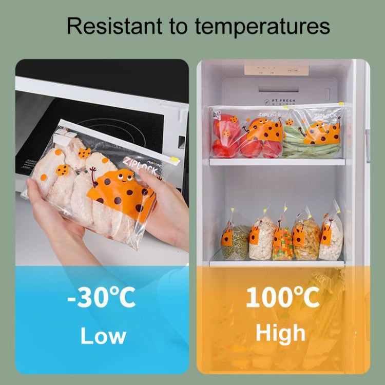 Household Food Sealing Storage Bag Refrigerator Zipper Fresh Pocket, Medium 20pcs / Box, Large 15pcs / Box