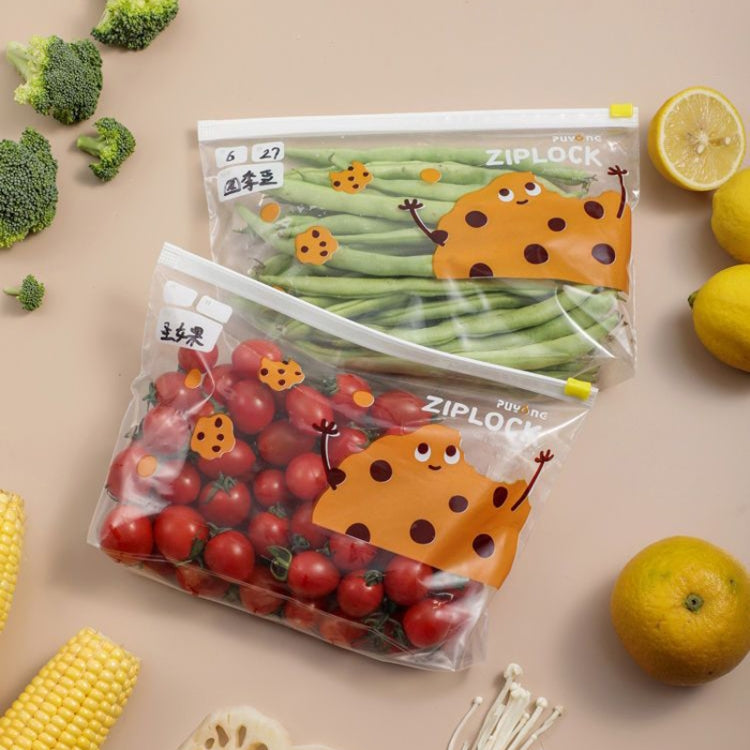 Household Food Sealing Storage Bag Refrigerator Zipper Fresh Pocket, Medium 20pcs / Box, Large 15pcs / Box