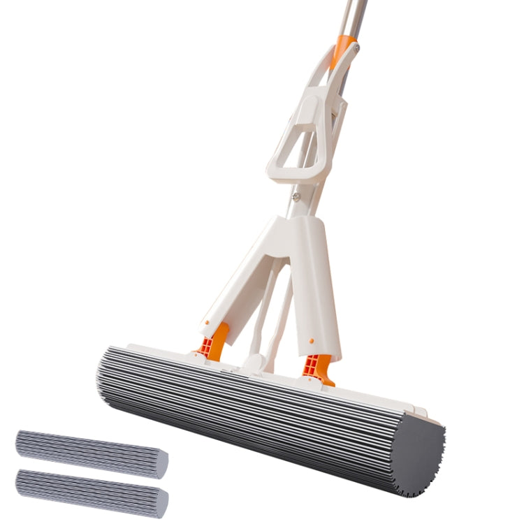Household Water Absorbent Telescopic Pole Mop Lazy Hands-Free Folding Mop Random Color Delivery, 28cm+1 Cotton Head, 28cm+2 Cotton Heads, 28cm+3 Cotton Heads, 35cm+1 Cotton Head, 35cm+2 Cotton Heads