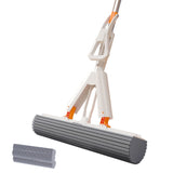 Household Water Absorbent Telescopic Pole Mop Lazy Hands-Free Folding Mop Random Color Delivery, 28cm+1 Cotton Head, 28cm+2 Cotton Heads, 28cm+3 Cotton Heads, 35cm+1 Cotton Head, 35cm+2 Cotton Heads