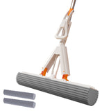 Household Water Absorbent Telescopic Pole Mop Lazy Hands-Free Folding Mop Random Color Delivery, 28cm+1 Cotton Head, 28cm+2 Cotton Heads, 28cm+3 Cotton Heads, 35cm+1 Cotton Head, 35cm+2 Cotton Heads