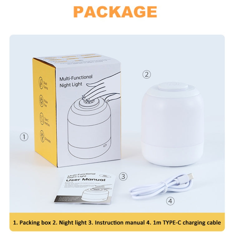 Rechargeable Touch Control LED Night Light Bedside Lamp, SE Version 2400mAh White