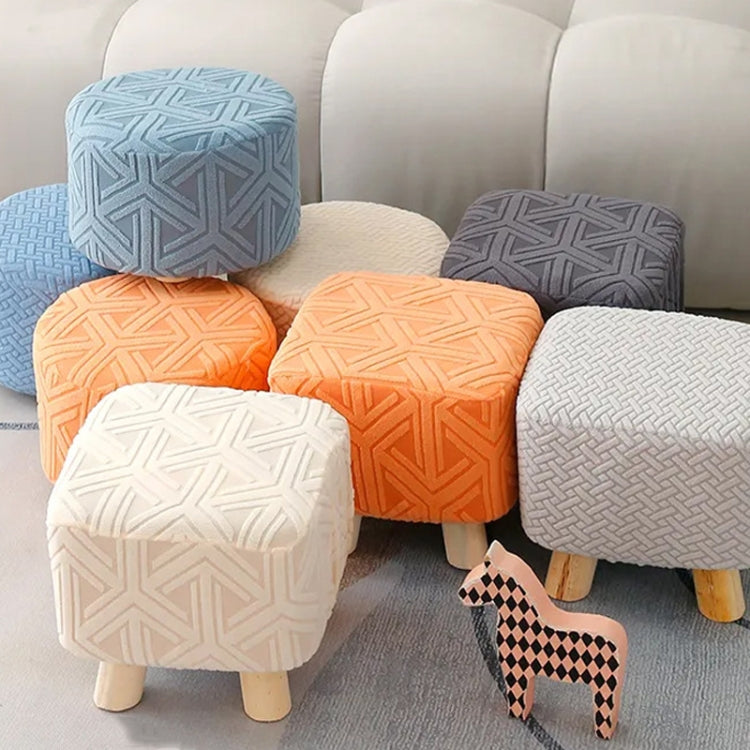 Stretch Universal All-Inclusive Stool Cover Household Seat Dust-Proof Protector, Square Lake Blue, Square Gray, Round Orange, Round Lake Blue, Round Gray