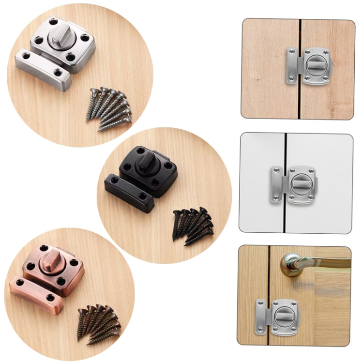 Stainless Steel Rotate Bolt Latch Anti-Theft Security Bathroom Door Lock Spring Latch, Small Silver, Small Black, Small Red Bronze, Large Silver, Large Black, Large Red Bronze, Extra Large Silver, Extra Large Black, Extra Large Red Bronze