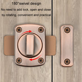Stainless Steel Rotate Bolt Latch Anti-Theft Security Bathroom Door Lock Spring Latch, Small Silver, Small Black, Small Red Bronze, Large Silver, Large Black, Large Red Bronze, Extra Large Silver, Extra Large Black, Extra Large Red Bronze
