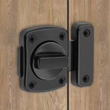 Stainless Steel Rotate Bolt Latch Anti-Theft Security Bathroom Door Lock Spring Latch, Small Silver, Small Black, Small Red Bronze, Large Silver, Large Black, Large Red Bronze, Extra Large Silver, Extra Large Black, Extra Large Red Bronze