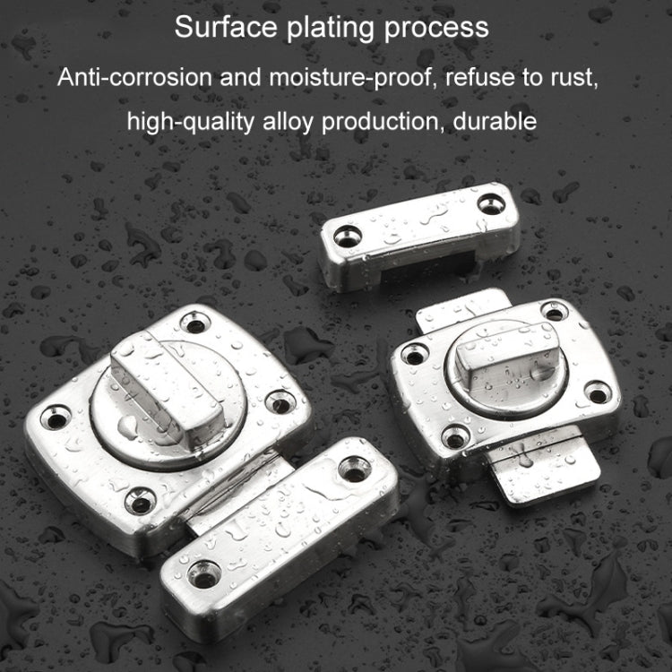 Stainless Steel Rotate Bolt Latch Anti-Theft Security Bathroom Door Lock Spring Latch, Small Silver, Small Black, Small Red Bronze, Large Silver, Large Black, Large Red Bronze, Extra Large Silver, Extra Large Black, Extra Large Red Bronze