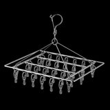 Square Socks Drying Hanger Stainless Steel Multifunctional Windproof Drying Rack, 24x30cm 20 Clips, 35x27cm 30 Clips, 35x27cm40 Clips, 40x30cm 40 Clips, 40x25cm 50 Clips, 40x25cm 60 Clips