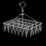 Square Socks Drying Hanger Stainless Steel Multifunctional Windproof Drying Rack, 24x30cm 20 Clips, 35x27cm 30 Clips, 35x27cm40 Clips, 40x30cm 40 Clips, 40x25cm 50 Clips, 40x25cm 60 Clips