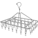 Square Socks Drying Hanger Stainless Steel Multifunctional Windproof Drying Rack, 24x30cm 20 Clips, 35x27cm 30 Clips, 35x27cm40 Clips, 40x30cm 40 Clips, 40x25cm 50 Clips, 40x25cm 60 Clips