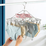 Square Socks Drying Hanger Stainless Steel Multifunctional Windproof Drying Rack, 24x30cm 20 Clips, 35x27cm 30 Clips, 35x27cm40 Clips, 40x30cm 40 Clips, 40x25cm 50 Clips, 40x25cm 60 Clips