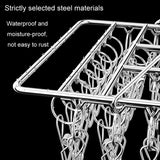 Square Socks Drying Hanger Stainless Steel Multifunctional Windproof Drying Rack, 24x30cm 20 Clips, 35x27cm 30 Clips, 35x27cm40 Clips, 40x30cm 40 Clips, 40x25cm 50 Clips, 40x25cm 60 Clips