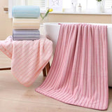 2pcs /Set Thickened Coral Velvet Bath Towel Beach Towel Soft Absorbent No Linting, 70x140cm+35x75cm