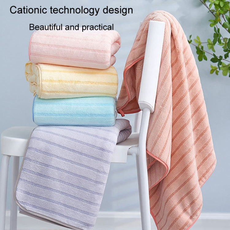 2pcs /Set Thickened Coral Velvet Bath Towel Beach Towel Soft Absorbent No Linting, 70x140cm+35x75cm